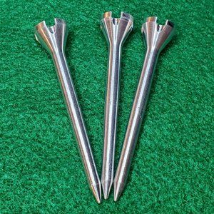 Set of 3 - Hand Machined Aluminum Golf Tees